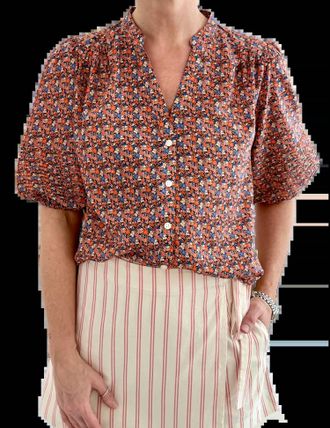 Trovata Loren Blouse In Mare Ditsy