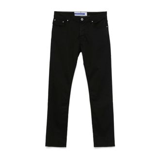 Jacob Cohen Slim-fit Trousers, male, Black, Size: W33 Slim Bard Pants