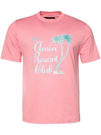 Amiri T-shirt Twisted Palms - Rosa