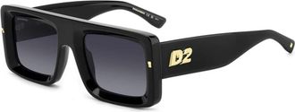 Dsquared2 Stijlvolle zonnebril van topkwaliteit - unisex - Zonnebrillen - Zwart - 53 MM - Accessoires