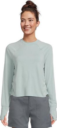 Prana Sol Searcher LS Crew Womens Sweatshirt Saltwater : XL, Elastane/Polyester