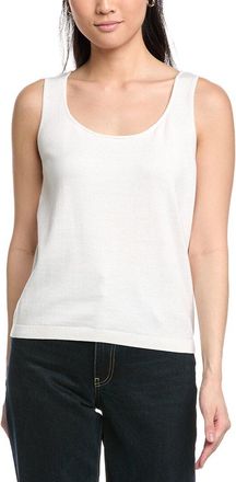 St. John Scoop Neck Cashmere-Blend Tank