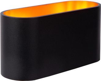 Lucide L&aacute;mpara de pared de aluminio 1xG9, negro