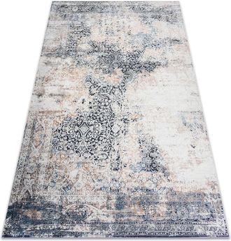 RugsX Rugsx - andre 1016 washing carpet Ornament, vintage anti-slip - beige beige 120x170 cm