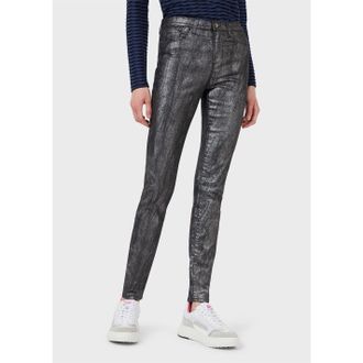 Emporio Armani Womens Emporio Armani Stretch Five Pocket Skinny Jeans in Grey - Size 25W/30L
