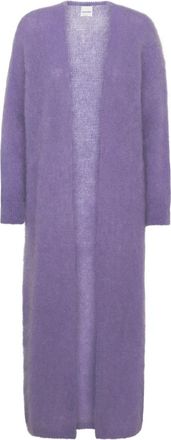 Americandreams Lee Long Cardigan - Dames - Lange truien - Paars - S/M - Wol - Truien & Vesten