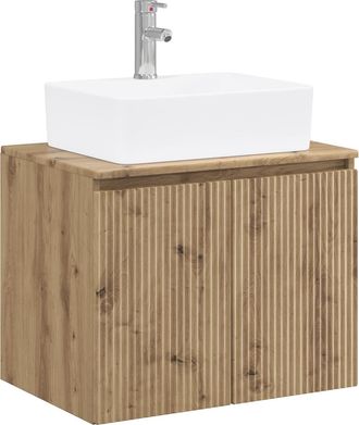 vidaXL Juego De Muebles De Ba&ntilde;o Roble Artisan Madera De Ingenier&iacute;a Vidaxl