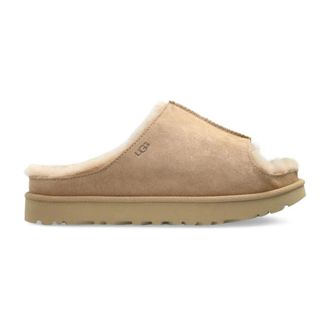 UGG Scuffette Su&egrave;de Schapenwol gevoerde Muilezel Slippers - Dames - Pantoffels - Beige - 38 EU - Wol - Schoenen