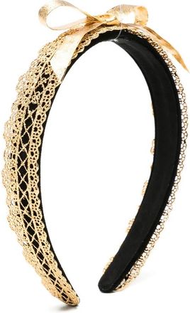 Shushu/Tong X Yvmin Lace-trim Bow-detail Headband