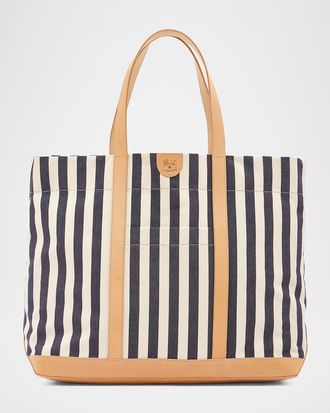 IL BISONTE Caramella Large Canvas Shopper Tote Bag
