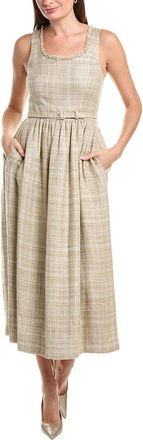 Adam Lippes Scoop Neck Linen-Blend Dress