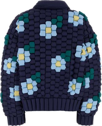 RAXXY Womens Quilted Nylon With Colorblock Pattern Down Jacket Navy