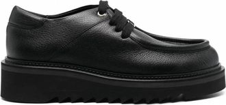 Ferragamo Womens Euripilo Chunky Lace-Up Oxford Shoes In Black