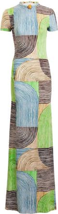 Silvia Tcherassi Abito Yara con stampa geometrica - Blu