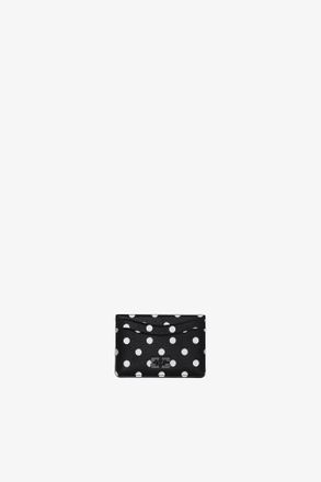 Ganni Black Bou Card Holder with Dots
