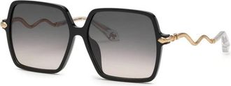 Roberto Cavalli Vierkante Zonnebril - Dames - Zonnebrillen - Zwart - 59 MM - Accessoires