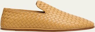 Bottega Veneta Mens Sunday Intrecciato Leather Slippers