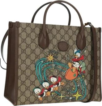Gucci Pre-owned Vintage Tote Bag - Dames - Vintage Shopper - Beige - ONE Size - Leer - Vintage