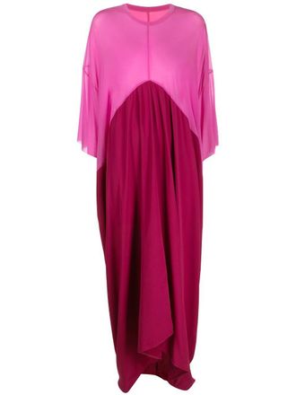 Rick Owens tonal high-low dress - women - Silk/Acetate - 38 - Pink