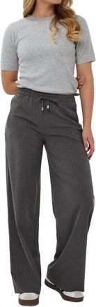 Esqualo Tessina Rib Short Sleeve Studs Top In Light Grey Melange