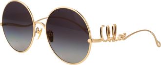 Chlo&eacute; Womens Sunglasses Ch0329s Gold-Grey Gold-Gold-Grey Metal Gold/gold/grey