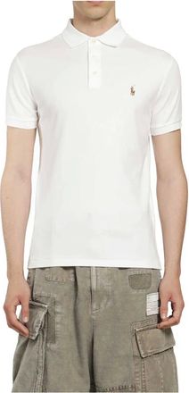 Polo Ralph Lauren Tops, Heren, Wit, XL, Katoen, Pima Katoenen Poloshirt