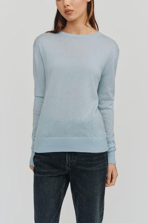 Kathryn McCarron Marguerite Paper Thin Cashmere Sweater in Sky at Nordstrom, Size X-Small