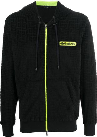 Balmain logo-print hoodie - men - Fabric - S - Black