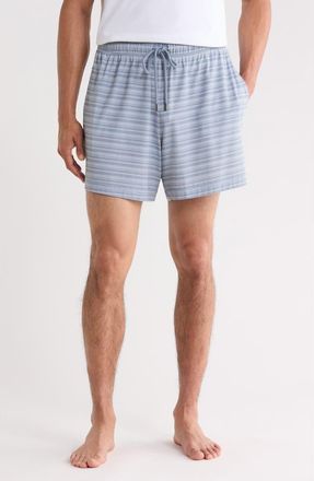 Daniel Buchler Modal Blend Pajama Shorts in Air Force Blue Stripe at Nordstrom, Size Xx-Large