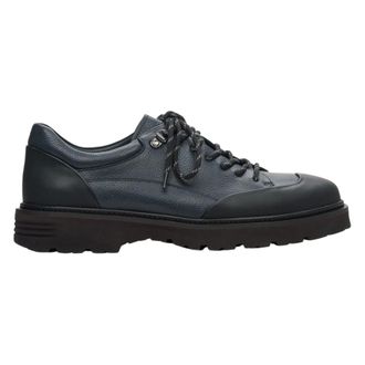 Estro & Luminara Dark Blue Leather Brogues with Flexible Sole - male - Estro - Laced Shoes - Multicolor - 6 UK - Shoes
