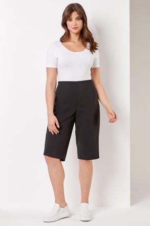 Roman Knee Length Elastic Waist Shorts