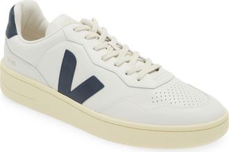 Veja V-90 Leather Sneaker in Extra White Nautico at Nordstrom, Size 40