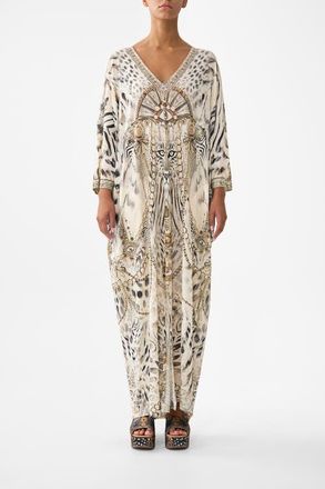 Camilla V Neck Batwing Kaftan in Lady Lionheart at Nordstrom, Size One Size Au