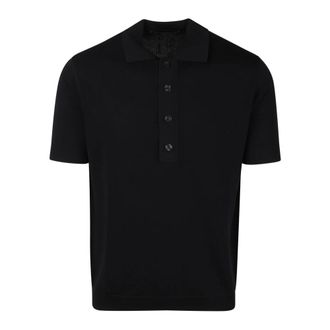 low brand Polo Shirts, male, Black, Size: 2XL Classic Polo Shirt in Viscose Blend