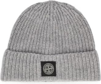 Stone Island Lichte RWS Geelong Wol Muts - Heren - Hoeden - Grijs - ONE Size - Wol - Accessoires