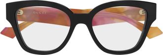 Gucci Glasses, female, Pink, Size: 54 MM Optical Frame