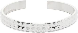 Le Gramme pyramid-guilloche bracelet - Argento