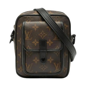Louis Vuitton Pre-owned Pocket Crossbody Bag - Dames - Pre-owned - Bruin - Maat: ONE Size Tweed