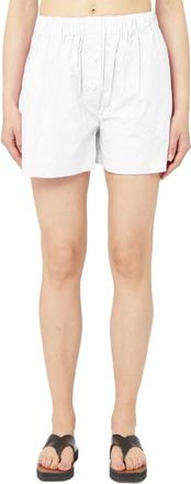 Hinnominate Hinnominate, Korte Broeken, Dames, Wit, L, Katoen, Oversized Katoenen Bermuda Shorts