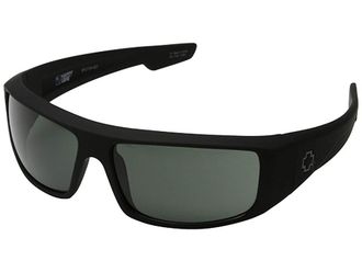Spy Logan Sport Sunglasses Soft Matte Black/HD Plus Gray Green, Grilamid Frames