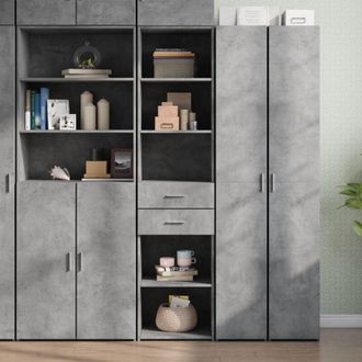 vidaXL Credenza Grigio Cemento 45x42,5x185 cm in Legno Multistrato - Vidaxl