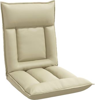 vidaXL Sill&oacute;n Ajustable Crema Cuero Sint&eacute;tico Vidaxl