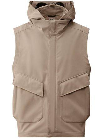 C.P. Company Sleeveless Gilet with High Collar and Built-in Goggles