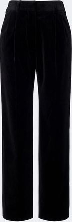 Blaz&eacute; Milano Blaz&eacute; Milano Fox pleated cotton velvet straight pants