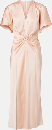 Victoria Beckham Abito midi Eve in cr&ecirc;pe di raso