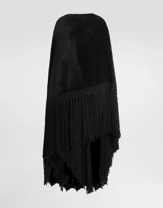 Dolce & Gabbana Wool Cape - Woman Coats And Jackets Black 36