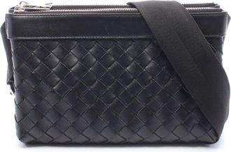 Bottega Veneta Black Intrecciato Handbag Shoulder Bag (Pre-Owned)
