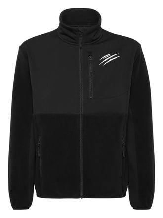 Plein Sport Jack met krasdetail en vlakken - Zwart