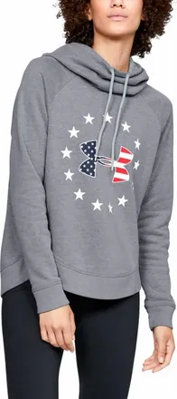 Under Armour Freedom Logo Favorite Hoodie In Steel Light Heather