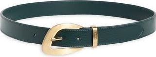 Ted Baker Leather Belt in Olive at Nordstrom Rack, Size Medium